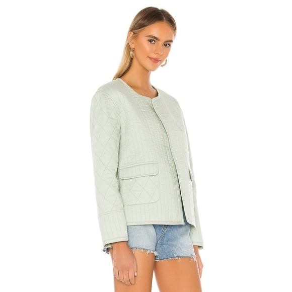 Tularosa Theo Quilted Open Jacket in Washed Mint Size Small - Picture 2 of 9